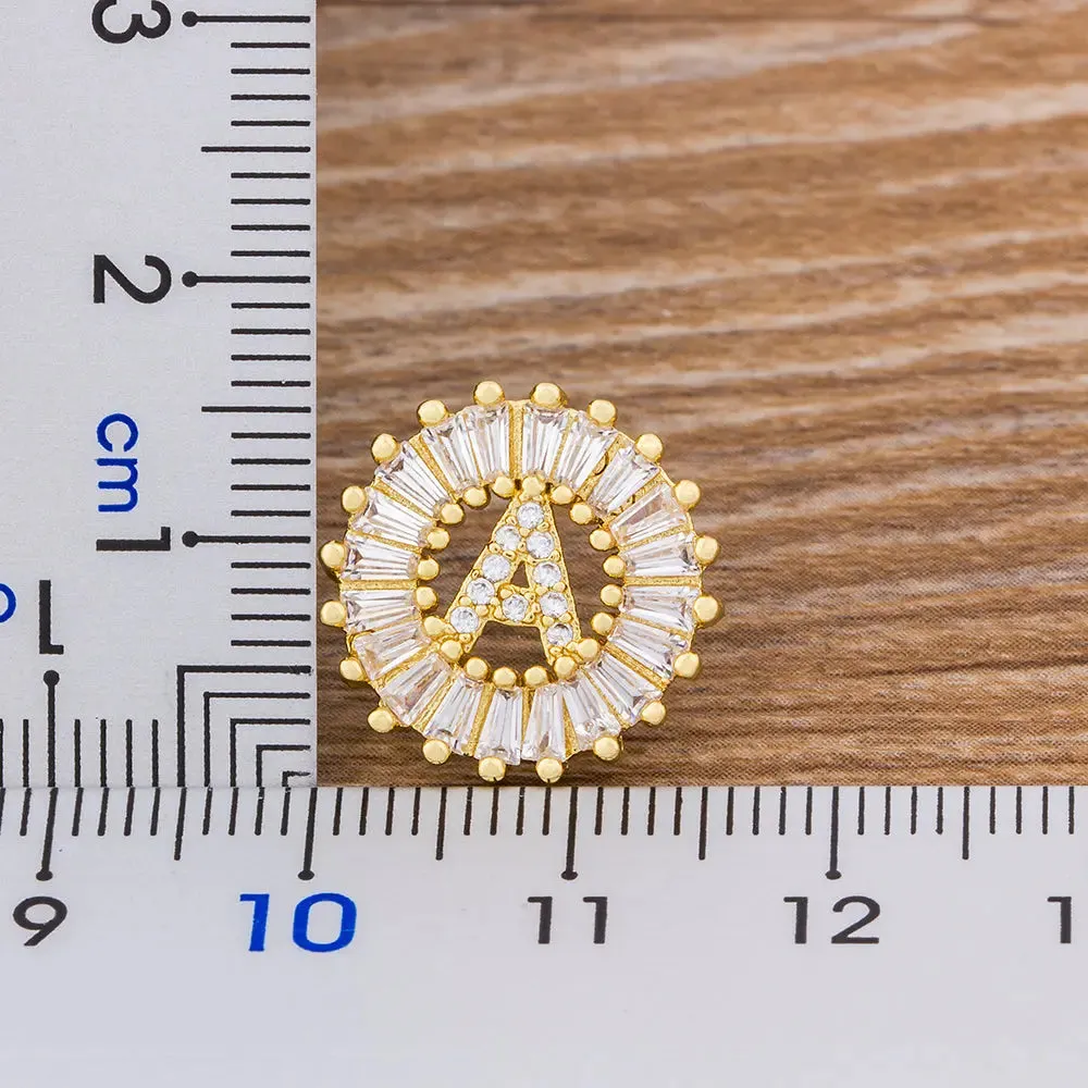 Women Chic Gold Letter Studs