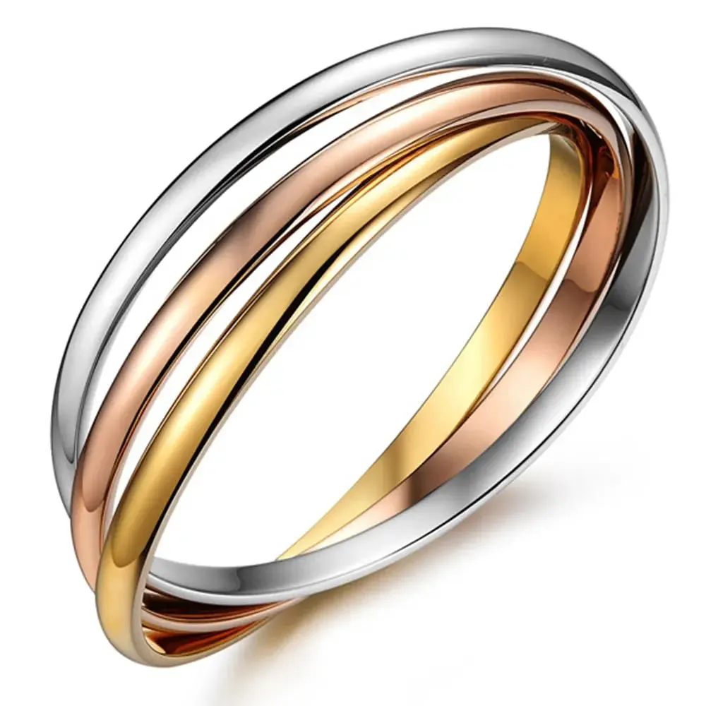 Women Gifts Bracelet Chains Stainless Steel 3 Color Set Bracelets Bangles Accessory Bracelets