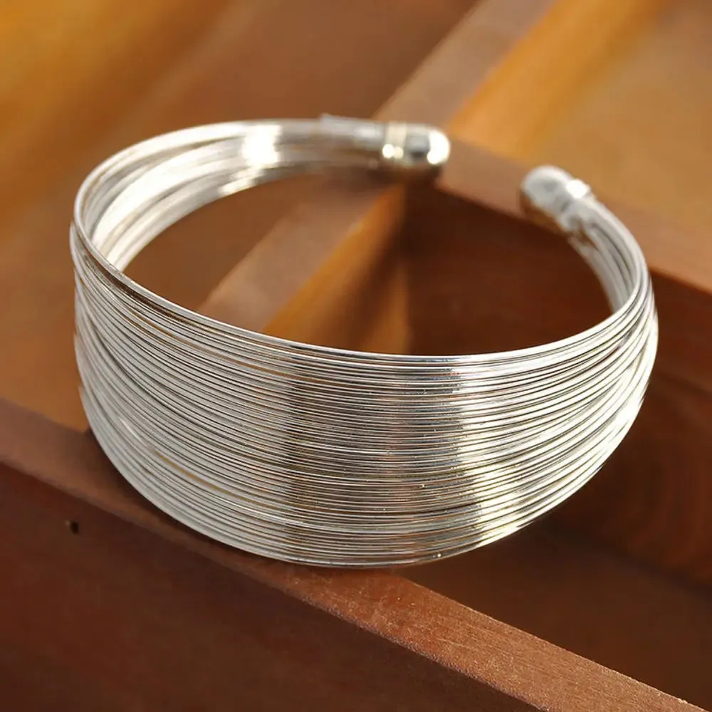 Women Gifts Bracelet Chains Stainless Steel 3 Color Set Bracelets Bangles Accessory Bracelets