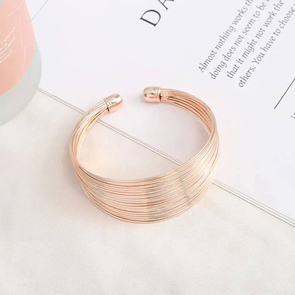 Women Gifts Bracelet Chains Stainless Steel 3 Color Set Bracelets Bangles Accessory Bracelets