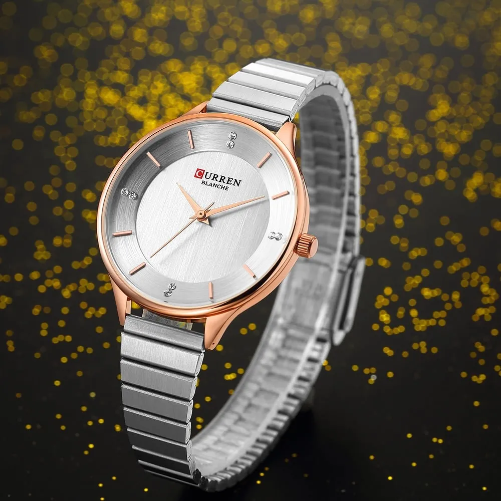 Women's Modern Design Stainless Steel Watch