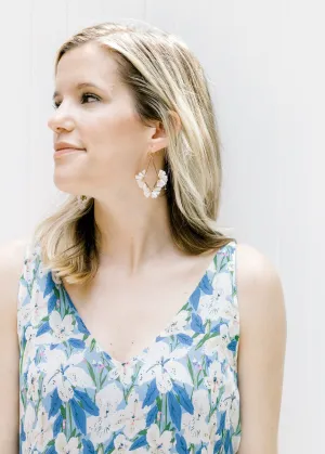 X White Palms Earrings
