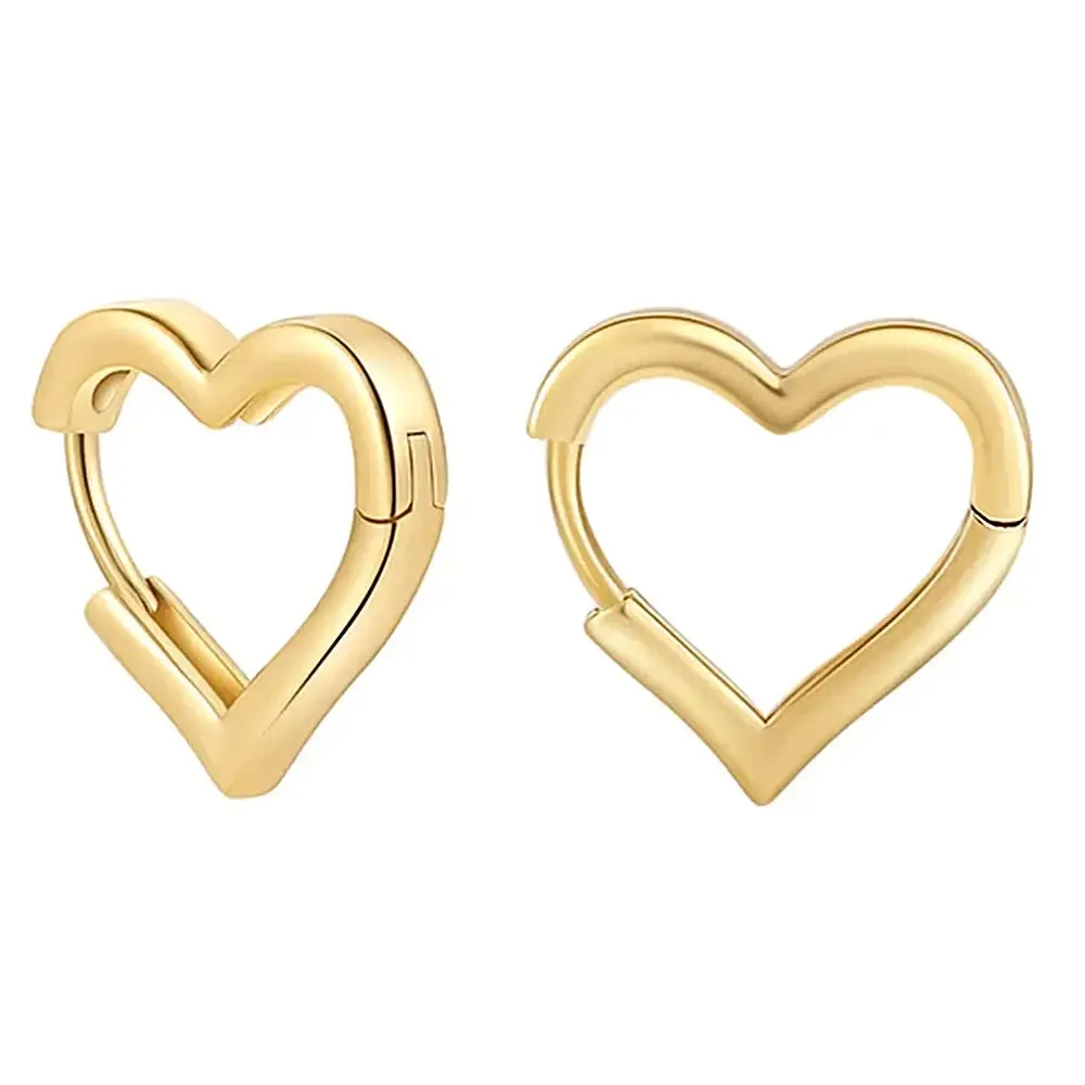 Y2K Minimalist Heart-Shaped Earrings for a Chic Look