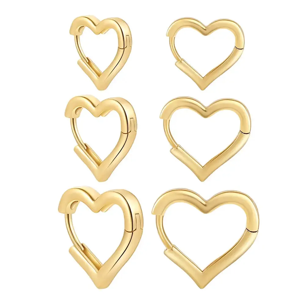 Y2K Minimalist Heart-Shaped Earrings for a Chic Look