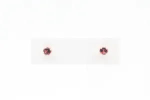 Yellow Gold Pink Tourmaline Earrings