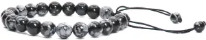 ZC01. Snowflake Obsidian Crystal Bracelet
