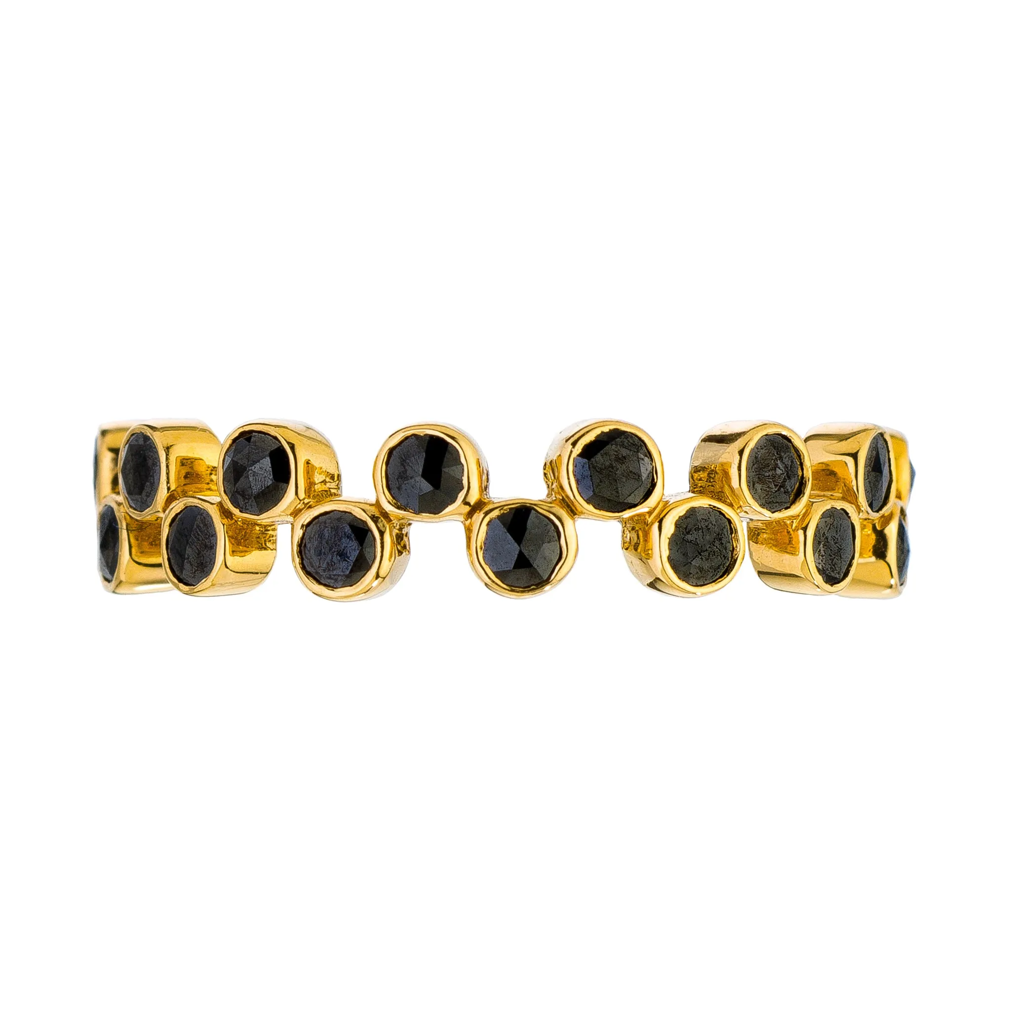 Zig Zag Black Diamond Band
