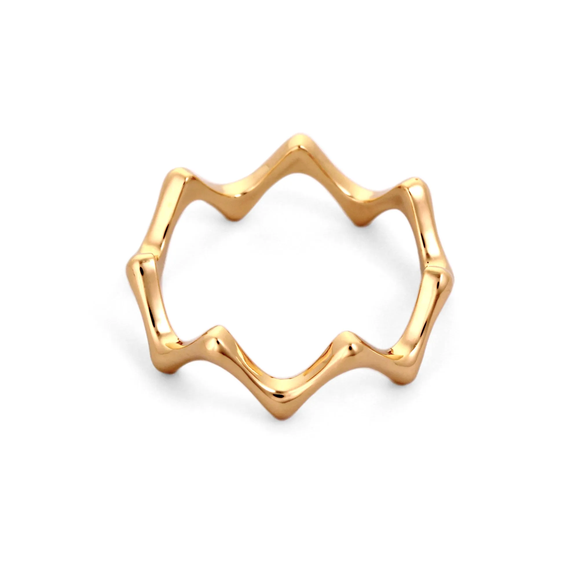 Zig Zag Ring in 14K Gold