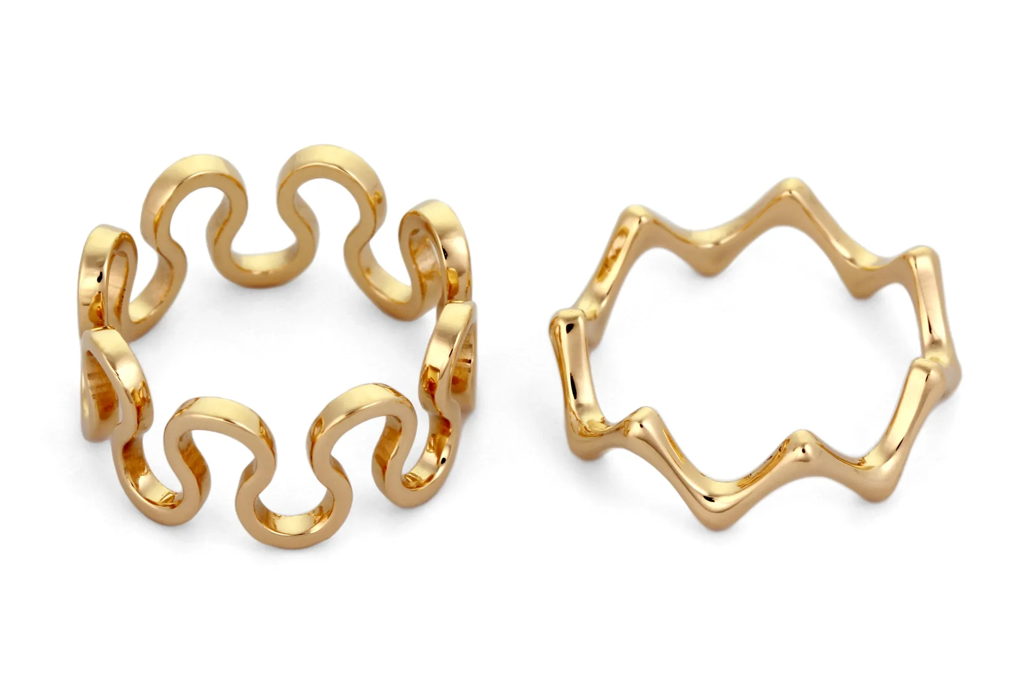 Zig Zag Ring in 14K Gold