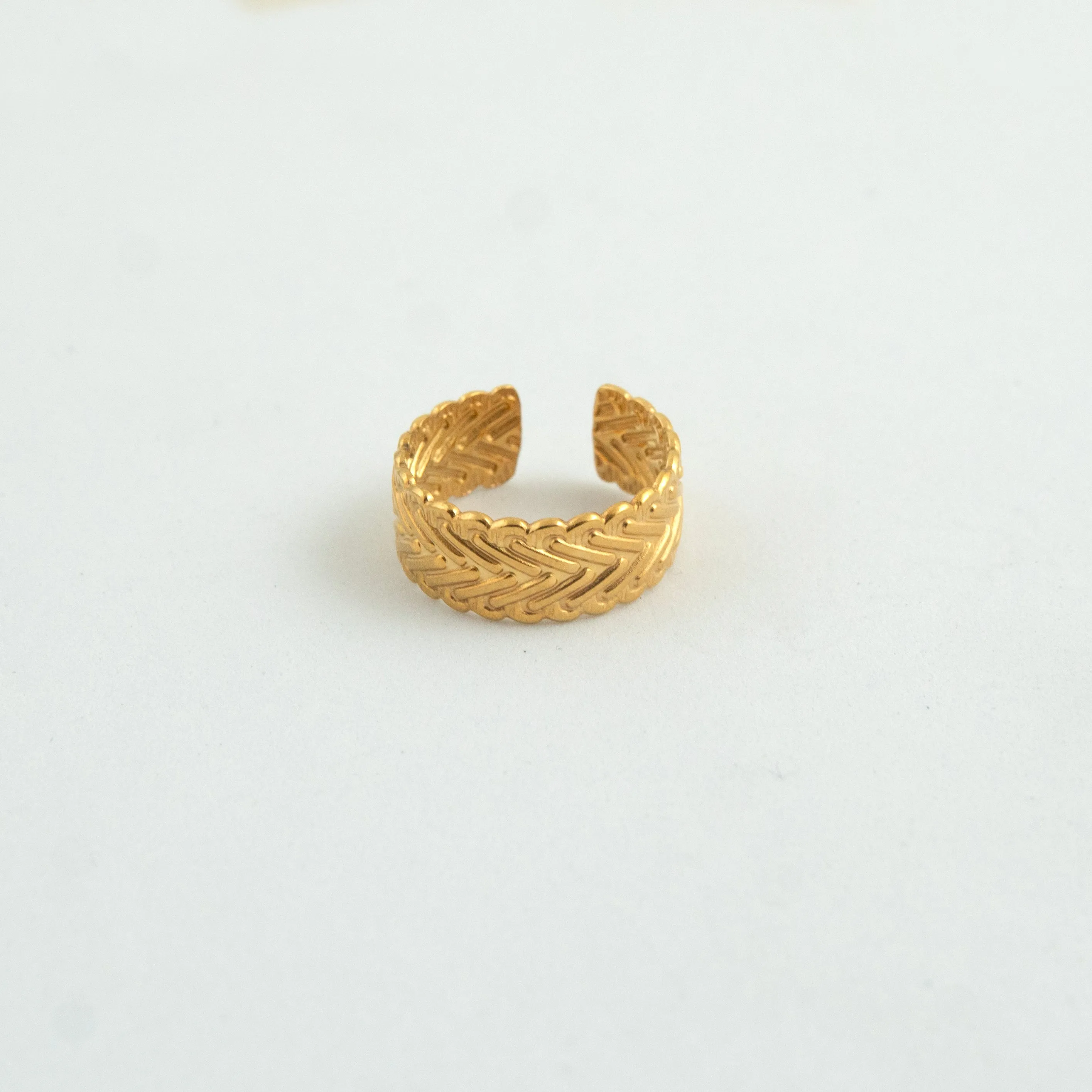 Zip Bling Adjustable Ring Gold Plated