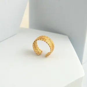 Zip Bling Adjustable Ring Gold Plated