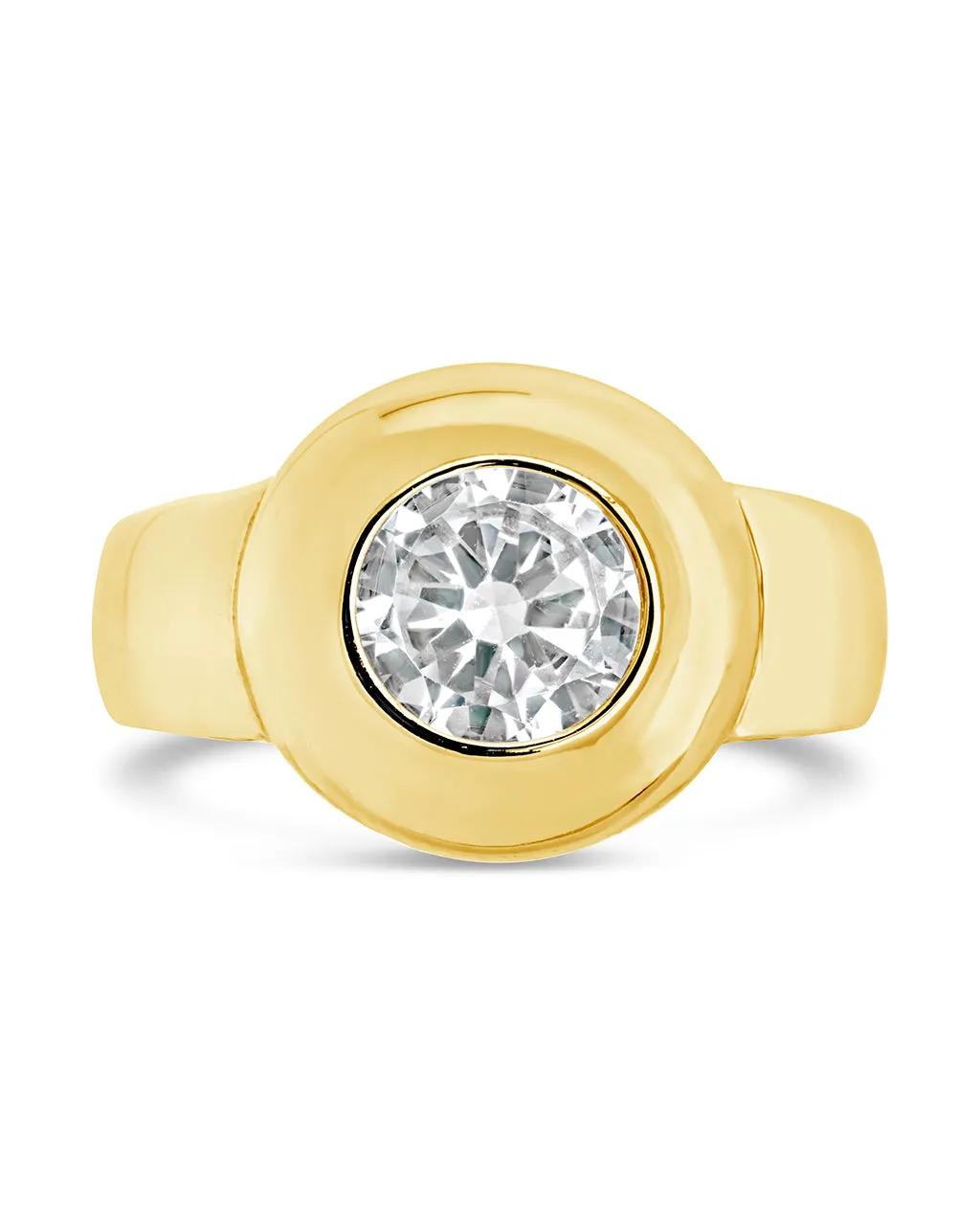 Zora CZ Dome Signet Ring
